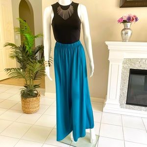 Green High Waist Wide Leg Pants